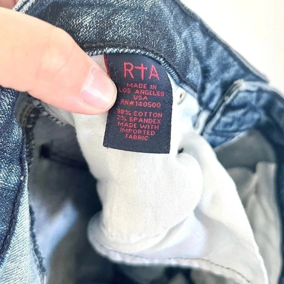 RtA Road to Awe Distressed Skinny Jeans Women's Size 26 - Picture 11 of 12